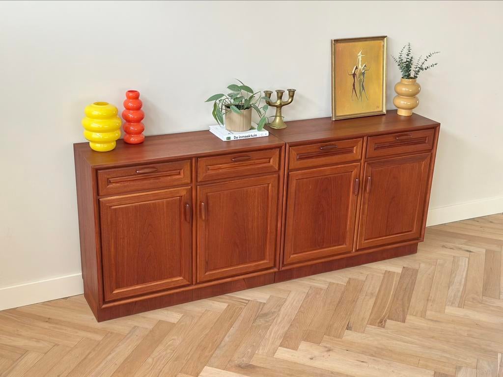 Vintage dressoir Sideboard RT Möbler teak hout jaren 50/60, Ophalen, Gebruikt, Met deur(en), 150 tot 200 cm