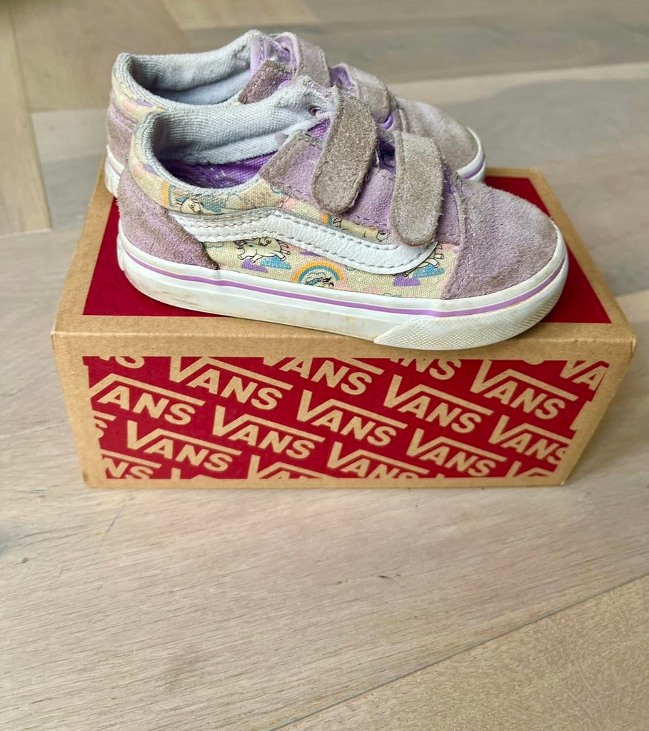 Vans lila (glow in the dark) mt 23,5, Kinderen en Baby's, Babykleding | Schoentjes en Sokjes, Gebruikt, Meisje, Schoentjes, Ophalen of Verzenden