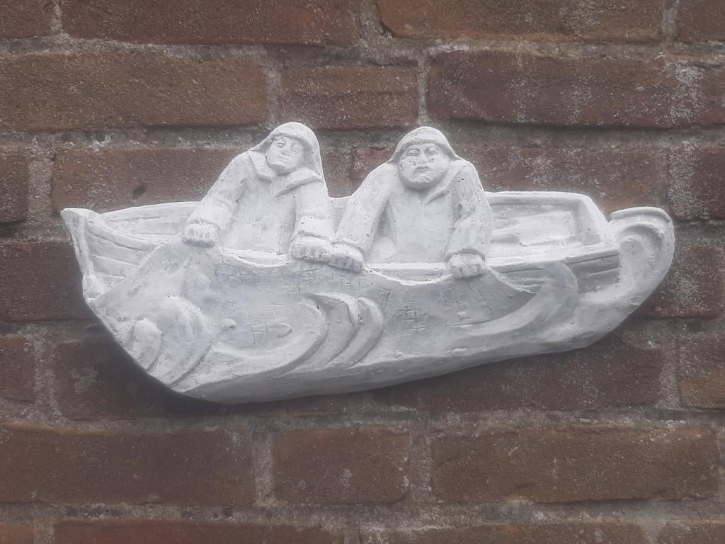 Reddingssloep wanddecoratie betonnen beeld tuinbeeld beton, Tuin en Terras, Ophalen of Verzenden