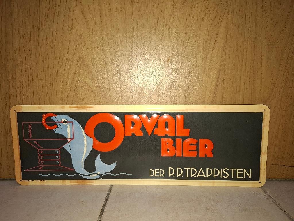 Reclamebord Orval - Zeldzame Nederlandstalige versie, Verzamelen, Biermerken, Ophalen of Verzenden, Nieuw, Reclamebord, Plaat of Schild