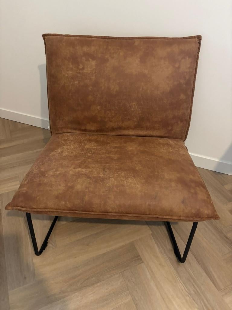 dtp design stoel cognac, Ophalen, Zo goed als nieuw, Bruin, Twee