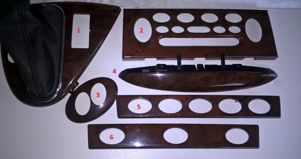 Rover 75 & MG ZT dashboard console trim-onderdelen walnut, Auto-onderdelen, Ophalen of Verzenden, MG