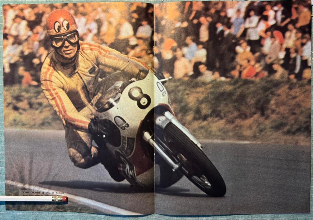 Poster 1972 John Cooper op Yamaha 350, Verzenden, Motoren