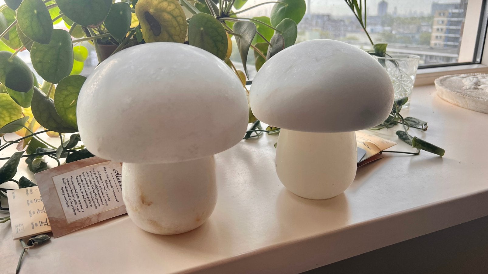 Mushroom / paddestoel alabaster tafellamp, Ophalen of Verzenden, Nieuw