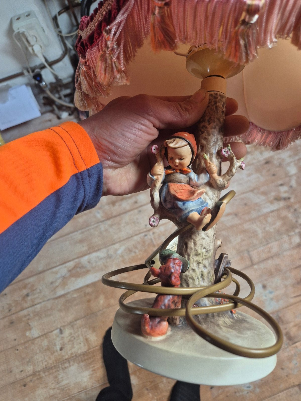 Goebel Hummeltje tafellamp met kap, Ophalen of Verzenden