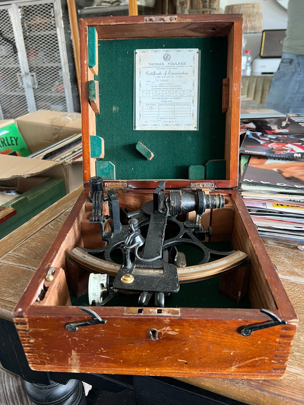 VINTAGE MARITIEME SEXTANT HENDRY HUGHES & Son Ltd, Verzamelen, Ophalen of Verzenden, Gebruikt, Motorboot of Zeilboot