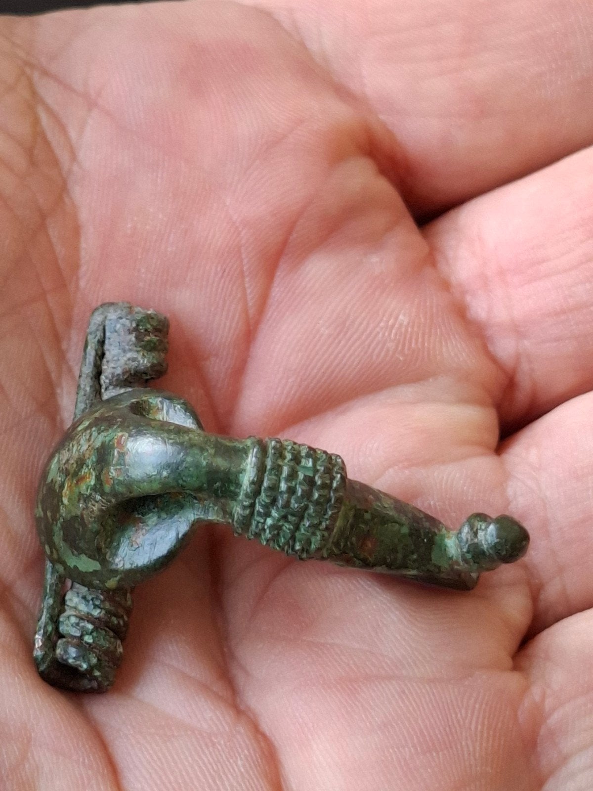 romeinse bronzen fibula bodemvondst, Antiek en Kunst, Ophalen of Verzenden
