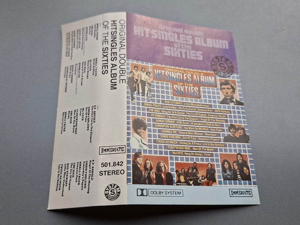 ORIGINAL DOUBLE HITSINGLES ALBUM OF THE SIXTIES (MC), 1 bandje, Ophalen of Verzenden, Zo goed als nieuw, Origineel