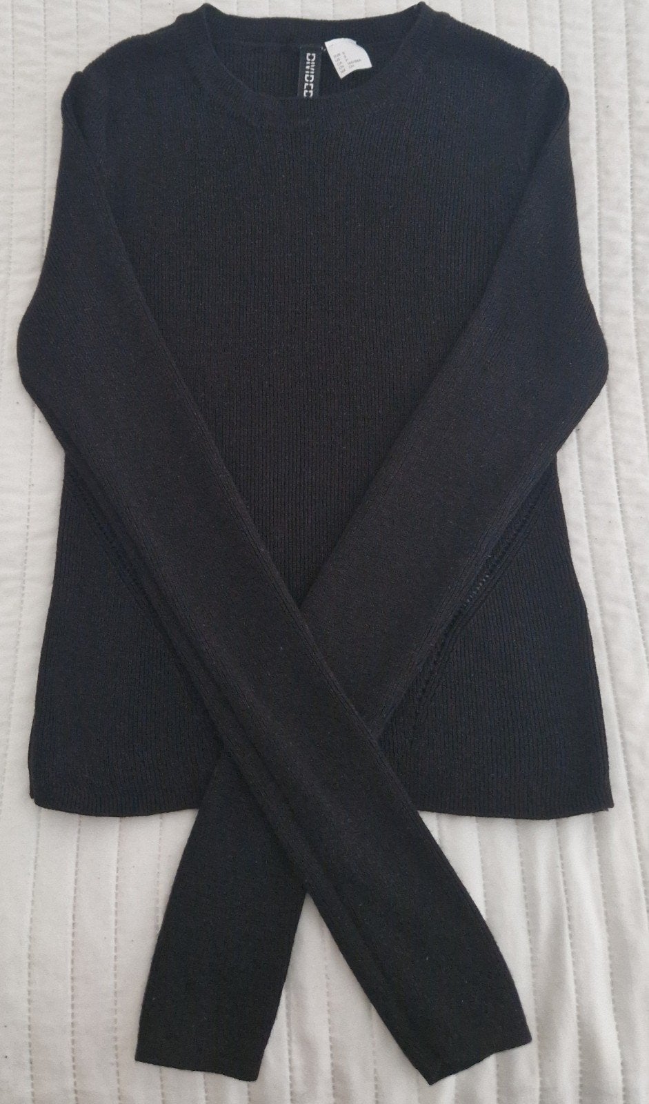 Cropped trui zwart maat s divided h&m truien crop, Divided, Verzenden, Zwart, Zo goed als nieuw