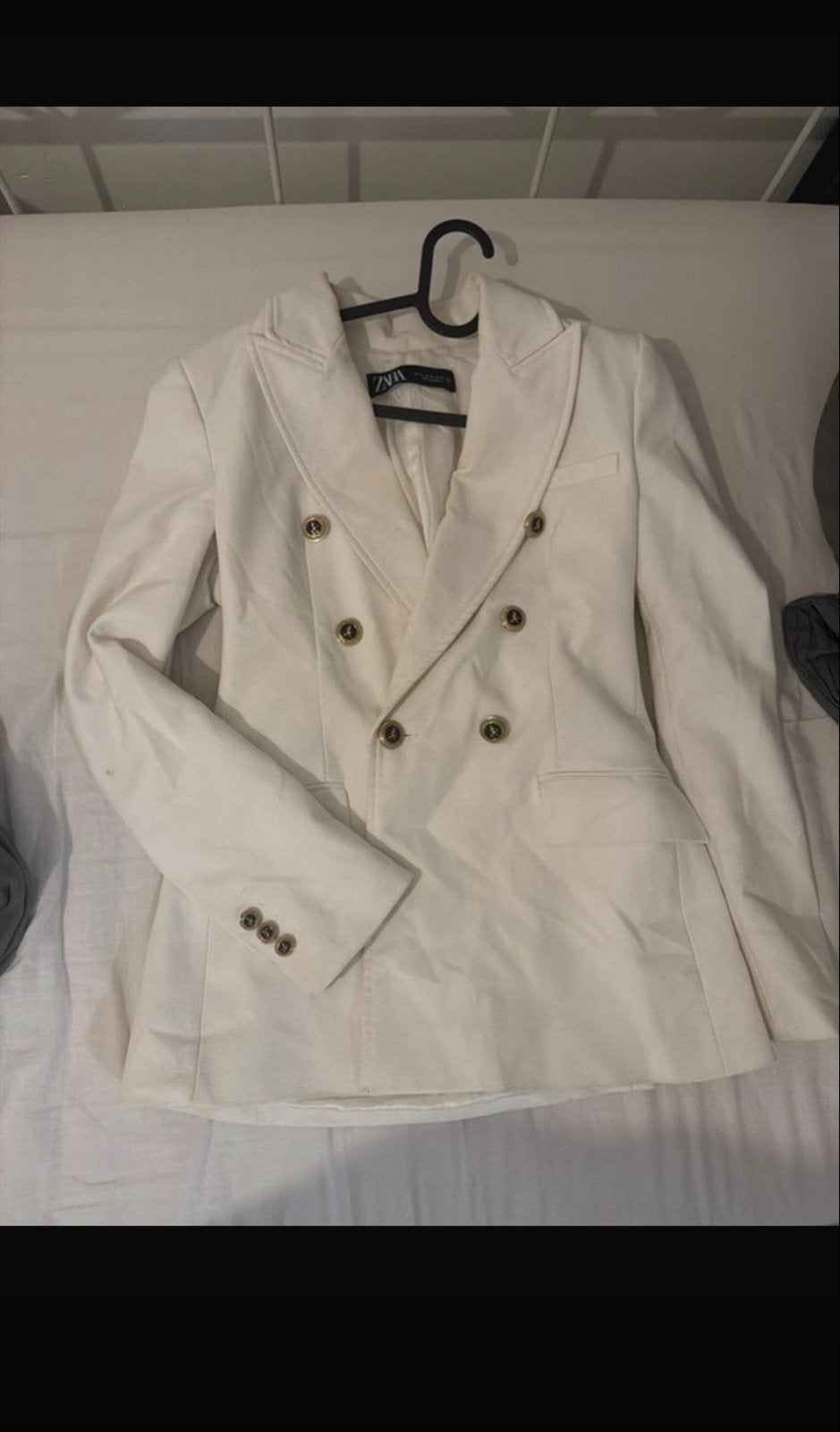 Witte Zara blazer met gouden knopen, Kleding | Dames, Wit, Ophalen of Verzenden, Zo goed als nieuw, Jasje