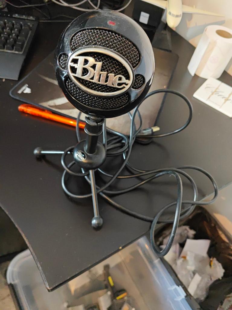 Blue Snowball USB Microfoon - Zwart, Muziek en Instrumenten, Microfoons, Ophalen of Verzenden, Gebruikt, Studiomicrofoon