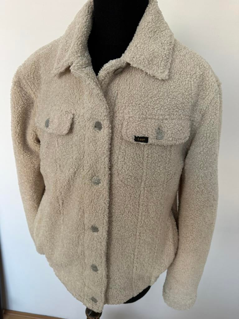 LEE TEDDYJACK JASJE ROOMKLEUR LEE MAAT S Teddy, Ophalen of Verzenden, Zo goed als nieuw, Maat 36 (S), Beige