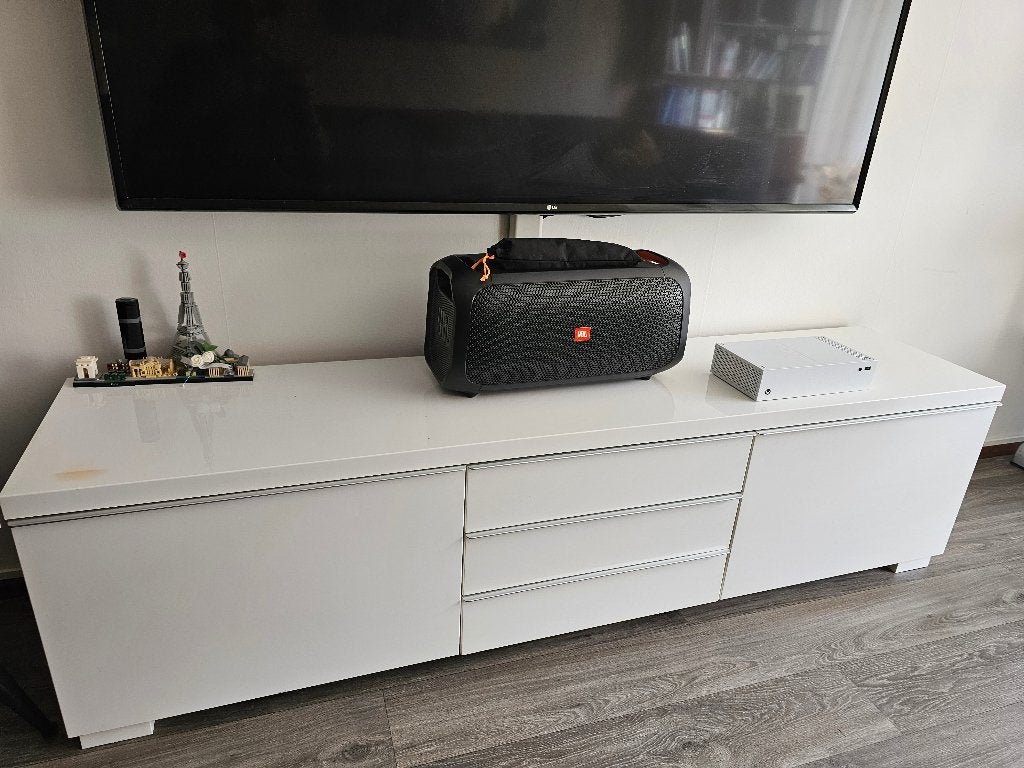 Mooie Tv meubel, Ophalen, Gebruikt, 150 tot 200 cm, Minder dan 100 cm
