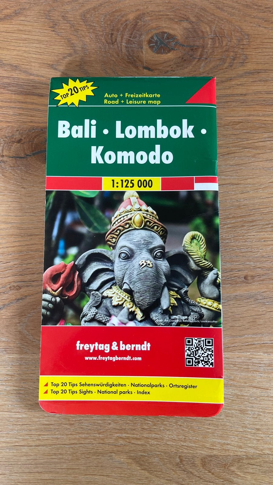 Kaart (wegenkaart landkaart) Bali Lombok Komodo, Boeken, Overige merken, Fiets- of Wandelgids, Ophalen of Verzenden, Zo goed als nieuw