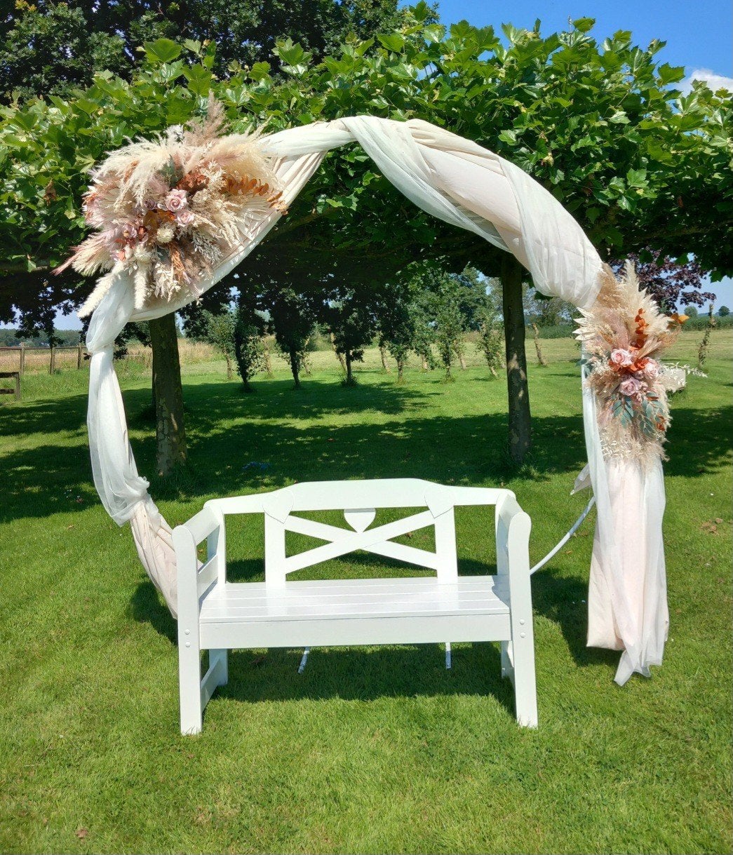 Witte ballonnenboog / backdrop voor bruiloft of feest, Ophalen of Verzenden, Gebruikt, Versiering, Geboorte of Huwelijk