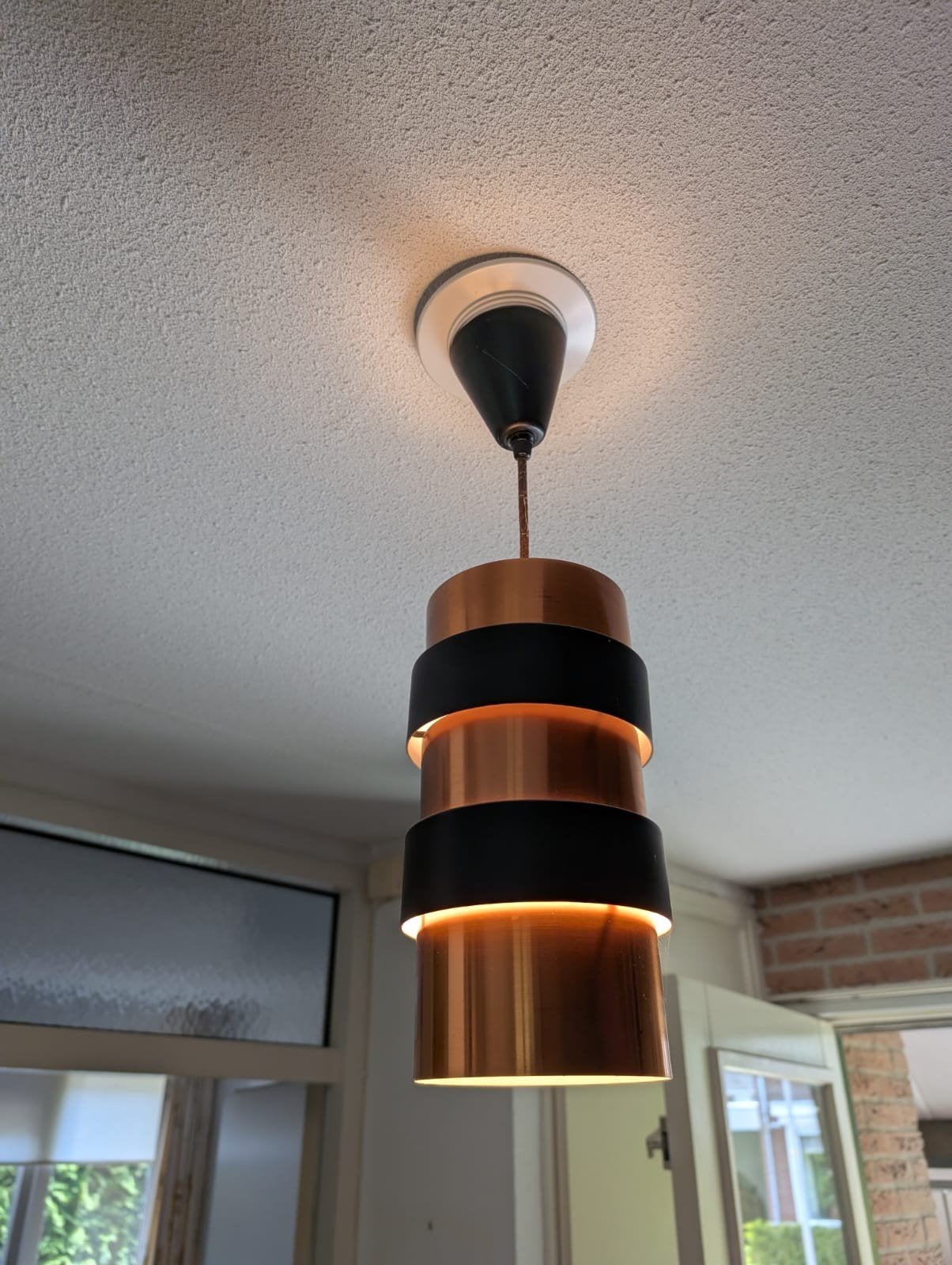 Hanglampen Vintage Raak hanglamp Fog and Mørup jaren 60, Ophalen, Gebruikt, Minder dan 50 watt, Netvoeding