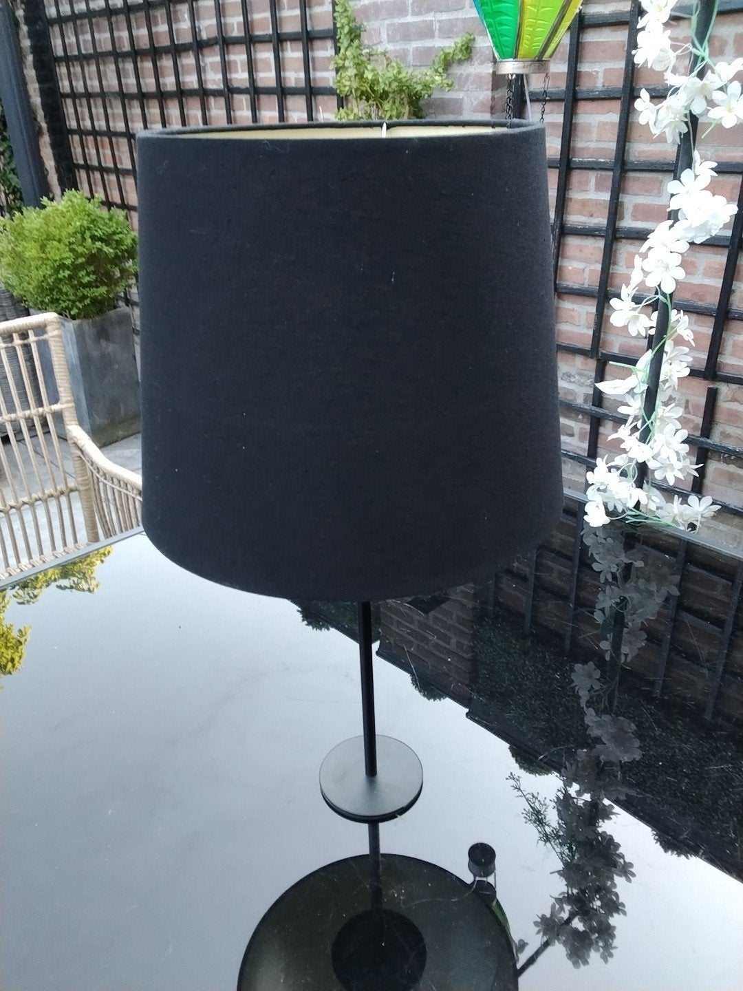 Zwarte lampenkap, Huis en Inrichting, Lampen | Lampenkappen, Ophalen, Tafellamp, Zwart, Zo goed als nieuw
