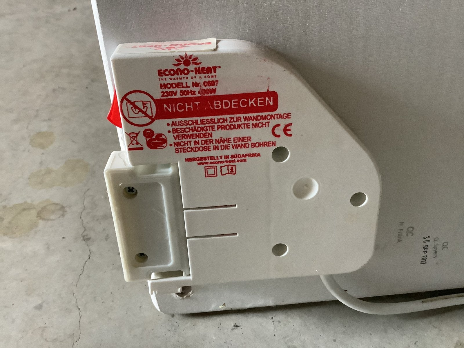Econo-Heat paneelverwarming 400W, Ophalen, 30 tot 80 cm, Gebruikt, Kachel