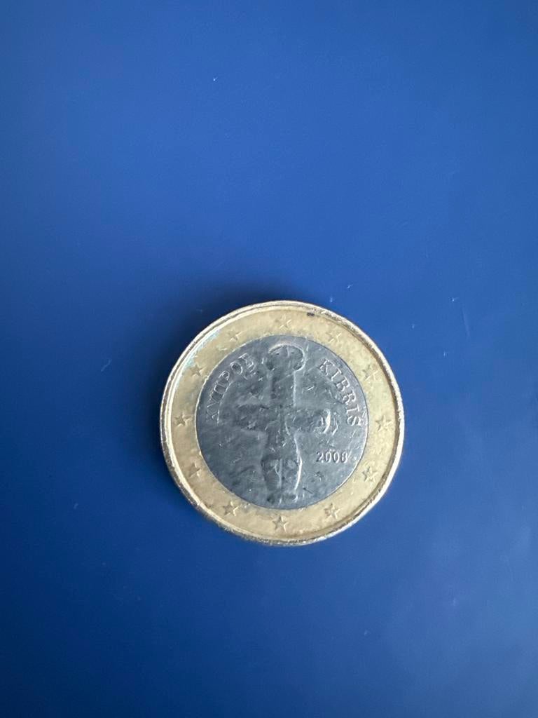 Cyprus 1 Euromunt 2008 - KYΠPOΣ KIBRIS, Postzegels en Munten, Munten | Europa | Euromunten, Losse munt, 1 euro, Cyprus, Ophalen of Verzenden