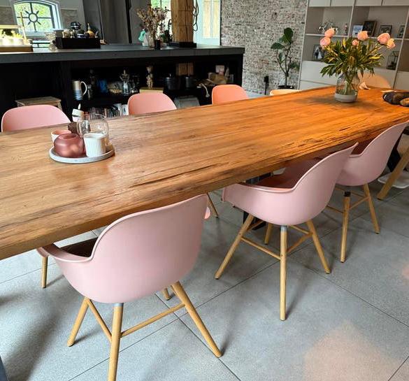 6x Stoel Albert Kuip van Zuiver - roze, Huis en Inrichting, Gebruikt, Overige kleuren, Vijf, Zes of meer stoelen, Ophalen