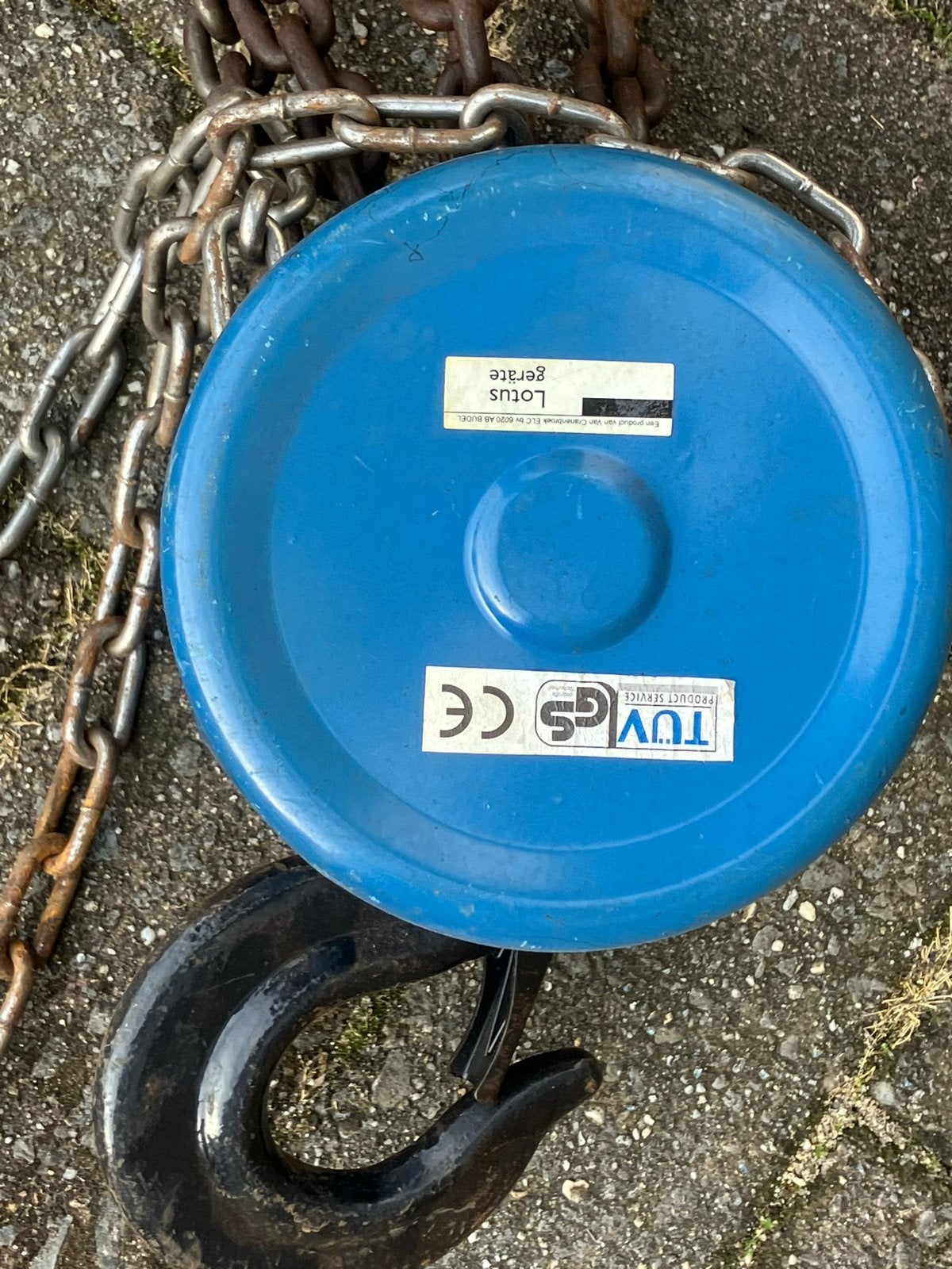 Handmatige kettingtakel - 1 Ton, Ophalen, Gebruikt, Handmatig