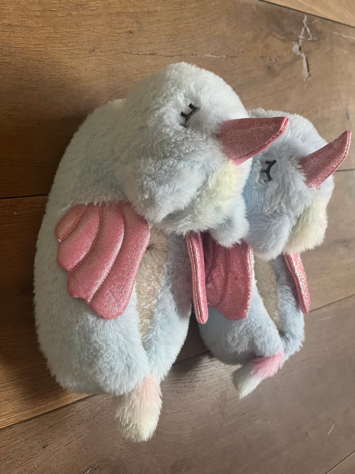 Leuke eenhoorn pantoffels - Maat 35, Ophalen of Verzenden, Gedragen, Blauw, Pantoffels of Sloffen