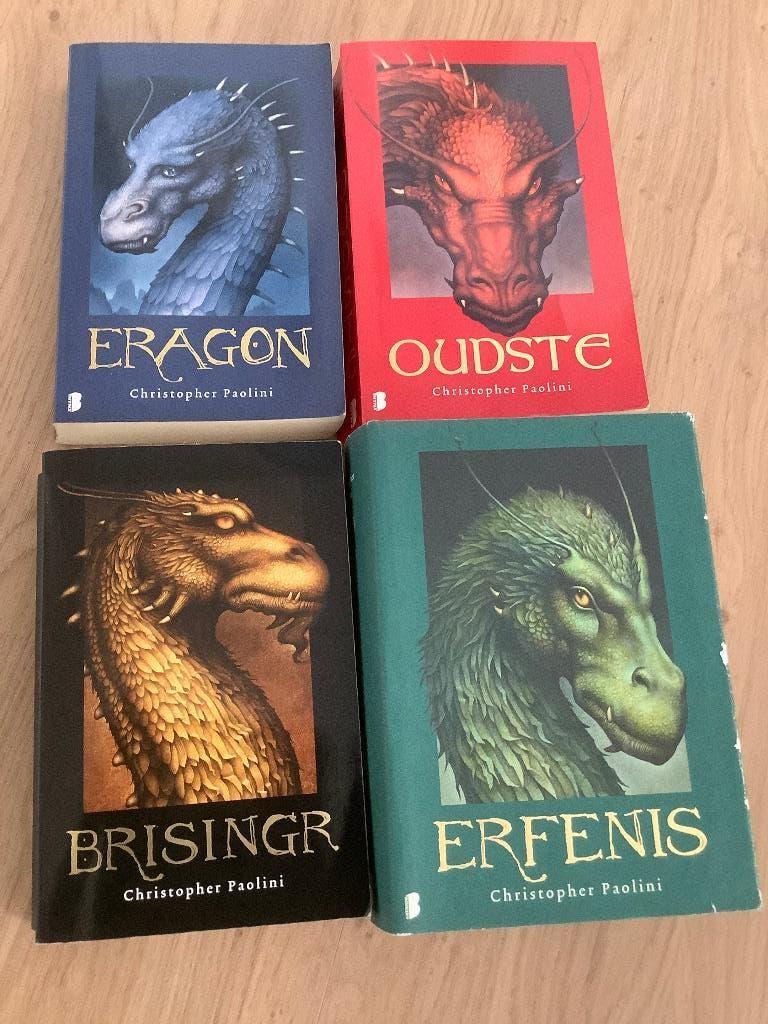 4 jeugd boeken Christopher Paolini, Ophalen of Verzenden, Zo goed als nieuw, Christopher Paolini