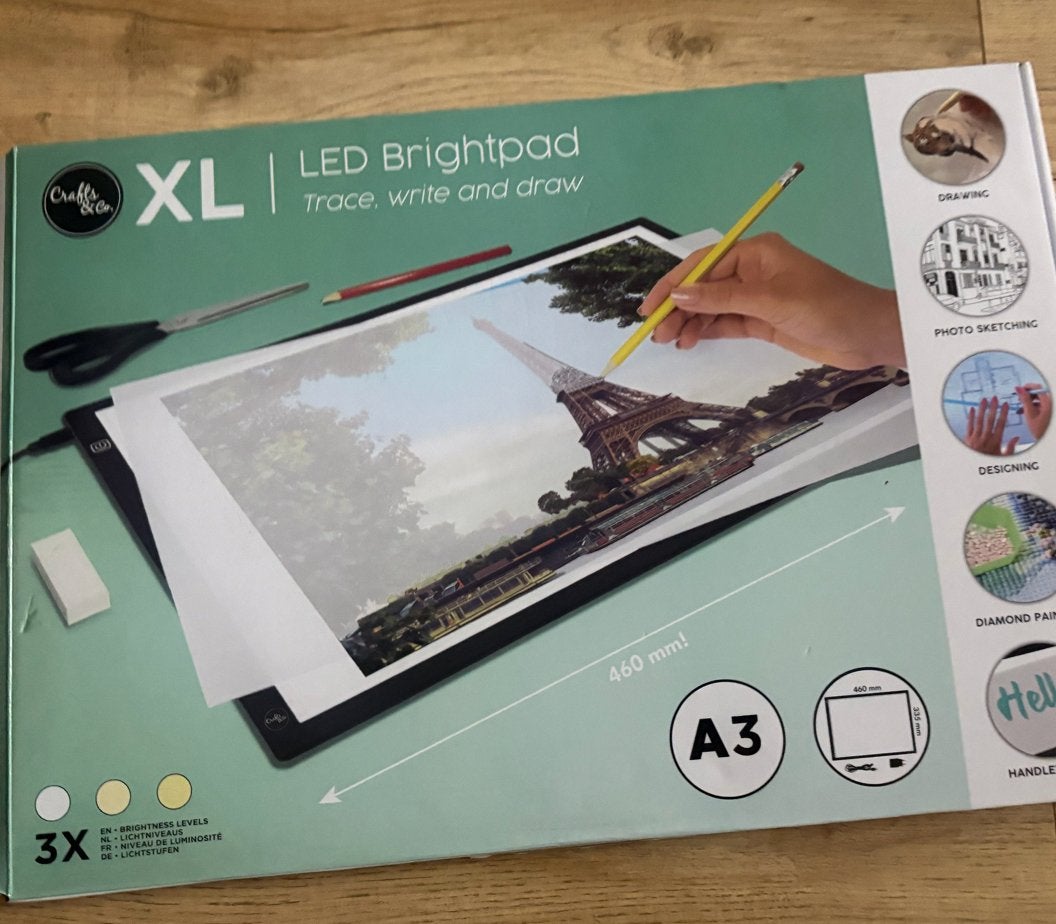 Crafts & Co XL LED Brightpad A3 Tekentablet, Ophalen of Verzenden, Zo goed als nieuw, Overige typen