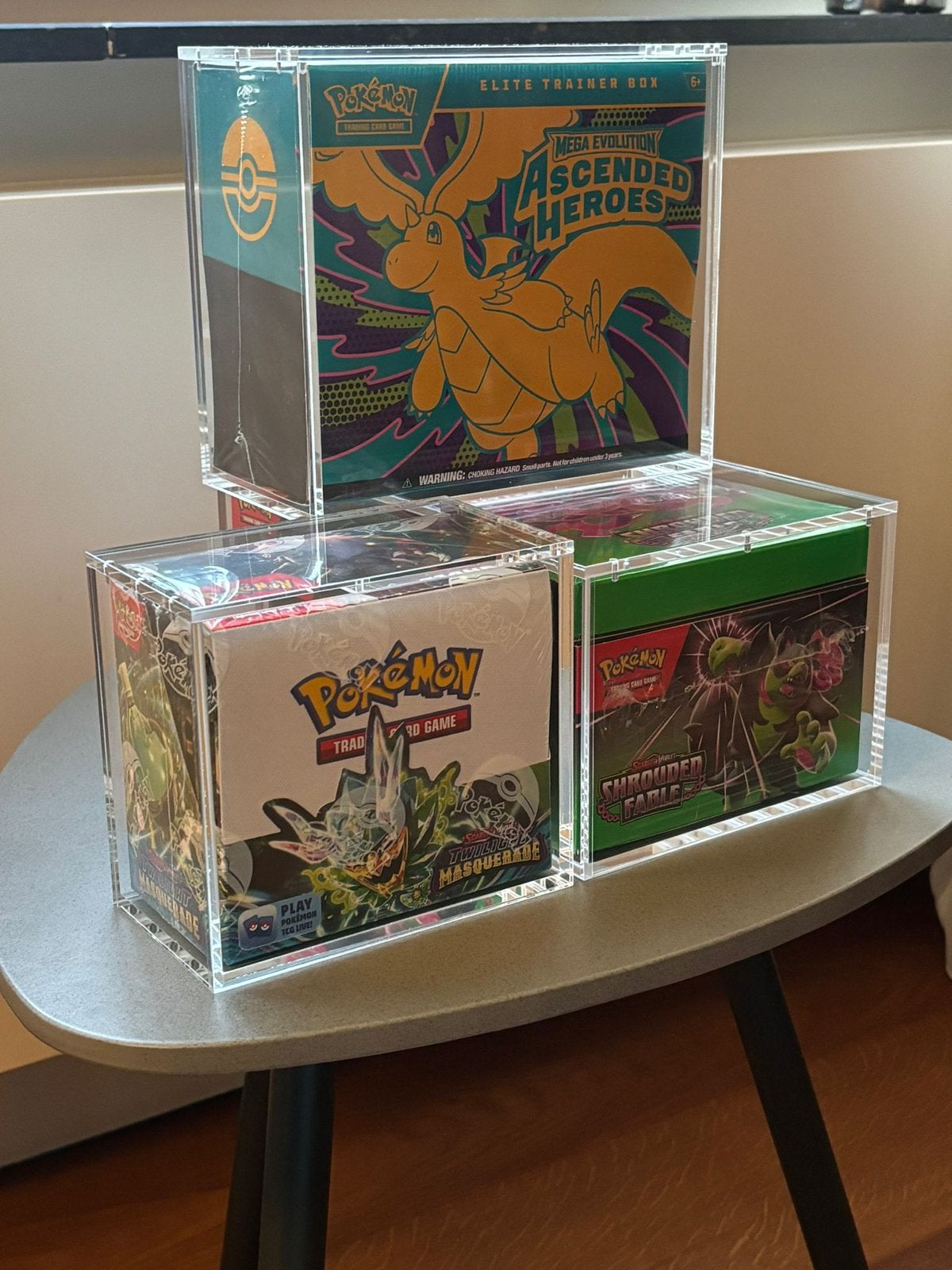 Pokemon Acryl Cases Boosterbox, ETB & Boosterbundle Displays, Ophalen of Verzenden, Nieuw, Boosterbox, Foil