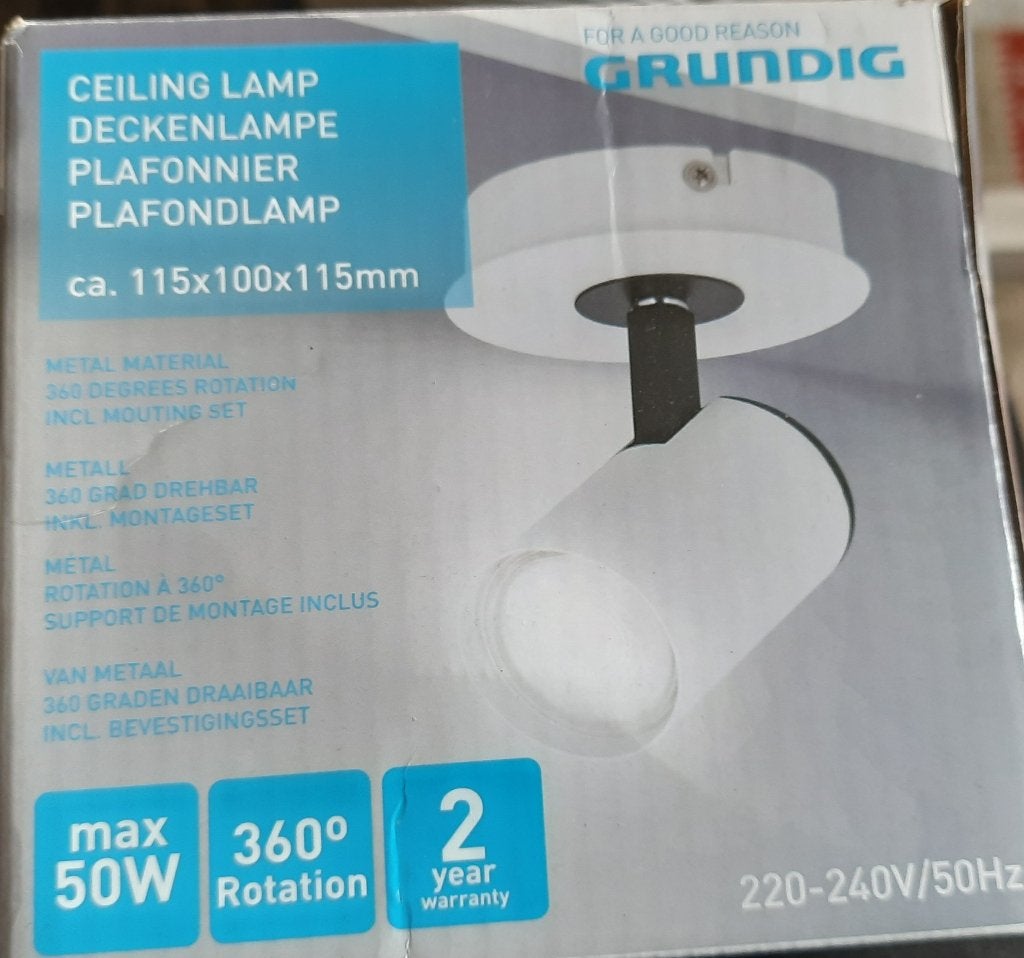 Plafondlamp Grundig - nieuw, Ophalen of Verzenden, Nieuw