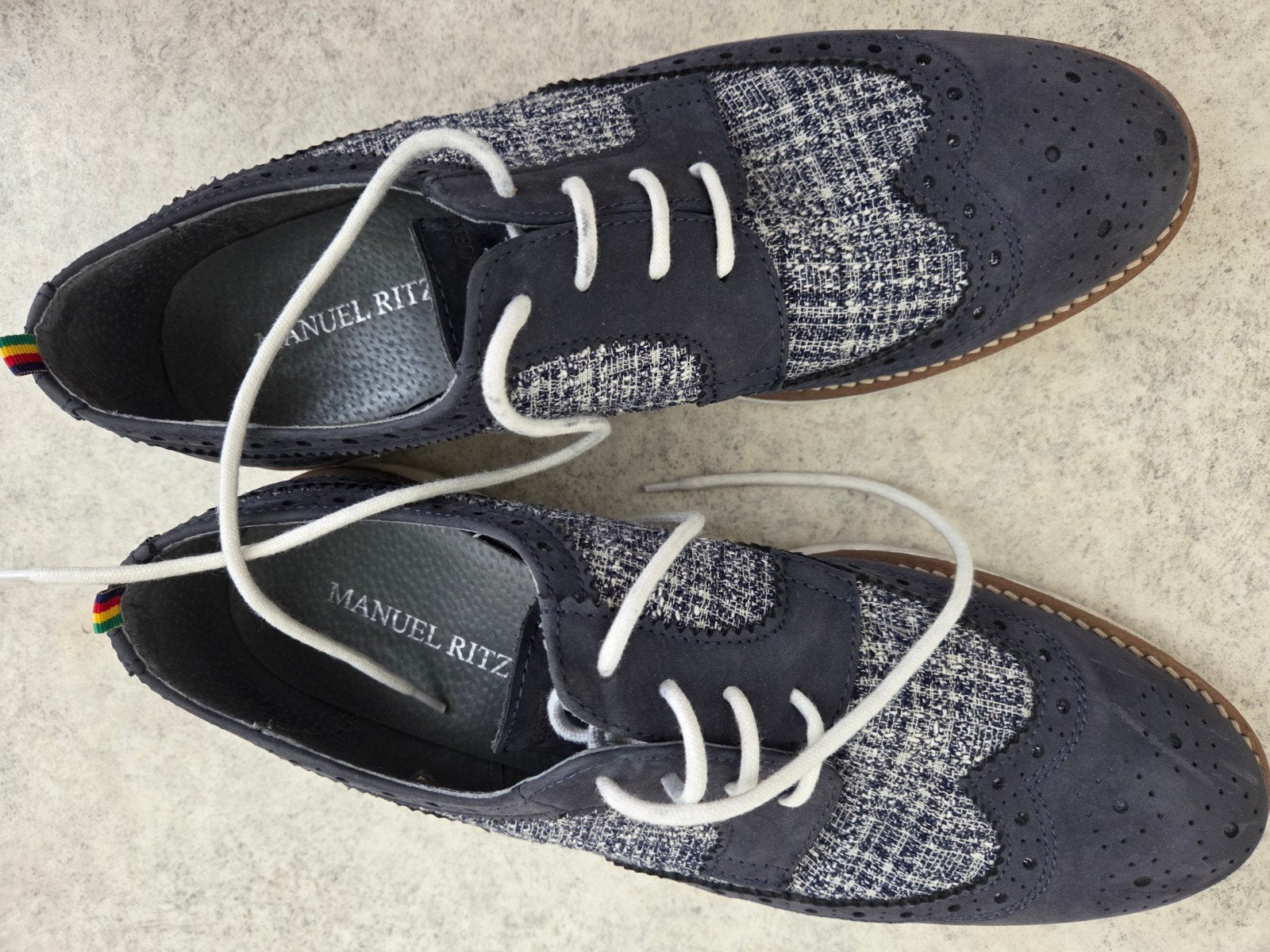 Manuel Ritz Nette Schoenen - Blauw/Wit, Maat 42, Blauw, Ophalen of Verzenden, Gedragen, Manuel Ritz