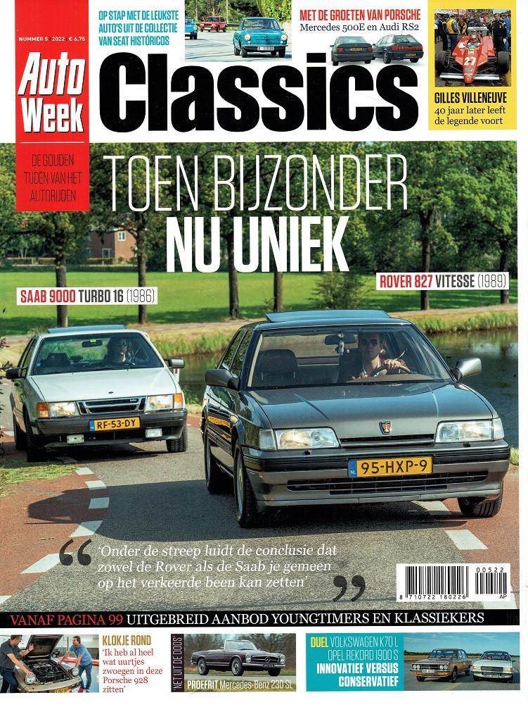Autoweek Classics 2022 nr. 5 (o.a. Rover 827 & Saab 9000), Verzenden, Gelezen, Algemeen