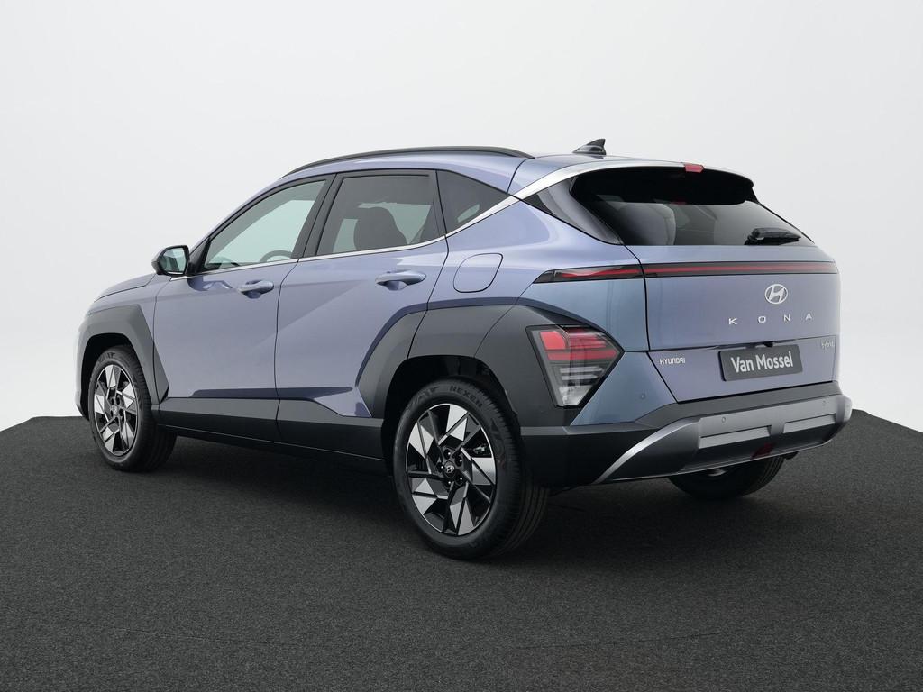 Hyundai Kona 1.6 GDI HEV Premium | Lederen bekleding | Stoel, Auto's, Hyundai, 137 pk, Met garantie (alle), Blauw, Leder