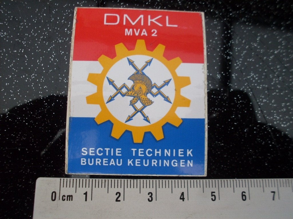 sticker dmkl mva 2 sectie techniek bureau keuringen logo, Verzenden, Zo goed als nieuw, Bedrijf of Vereniging