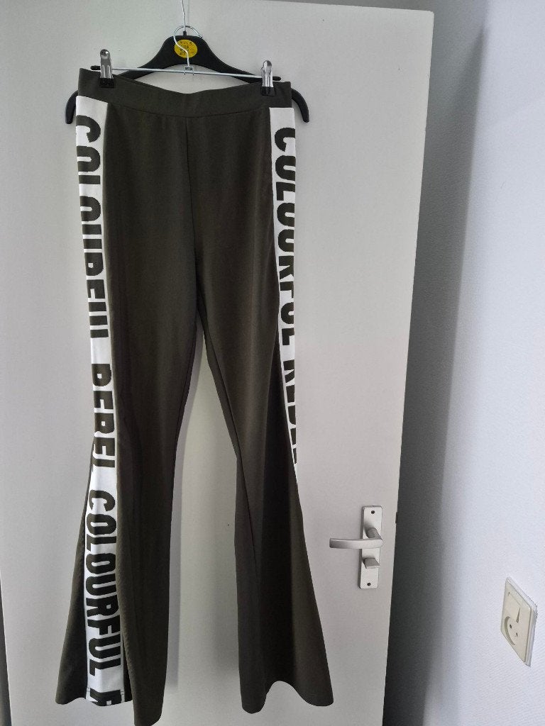 Colourful rebel flared broek maat S, Ophalen, Bruin, Colourful Rebel, Zo goed als nieuw