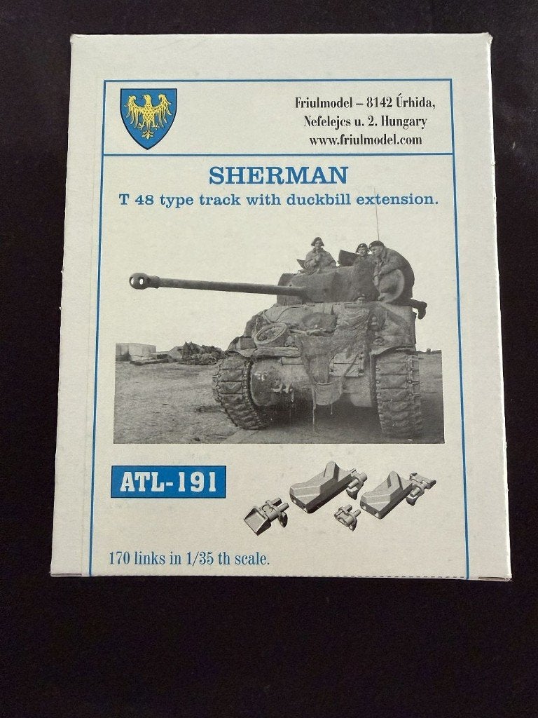 Friul ATL-191 - Sherman T48 type with Duckbill extension, Overige merken, Tank, 1:32 tot 1:50, Nieuw