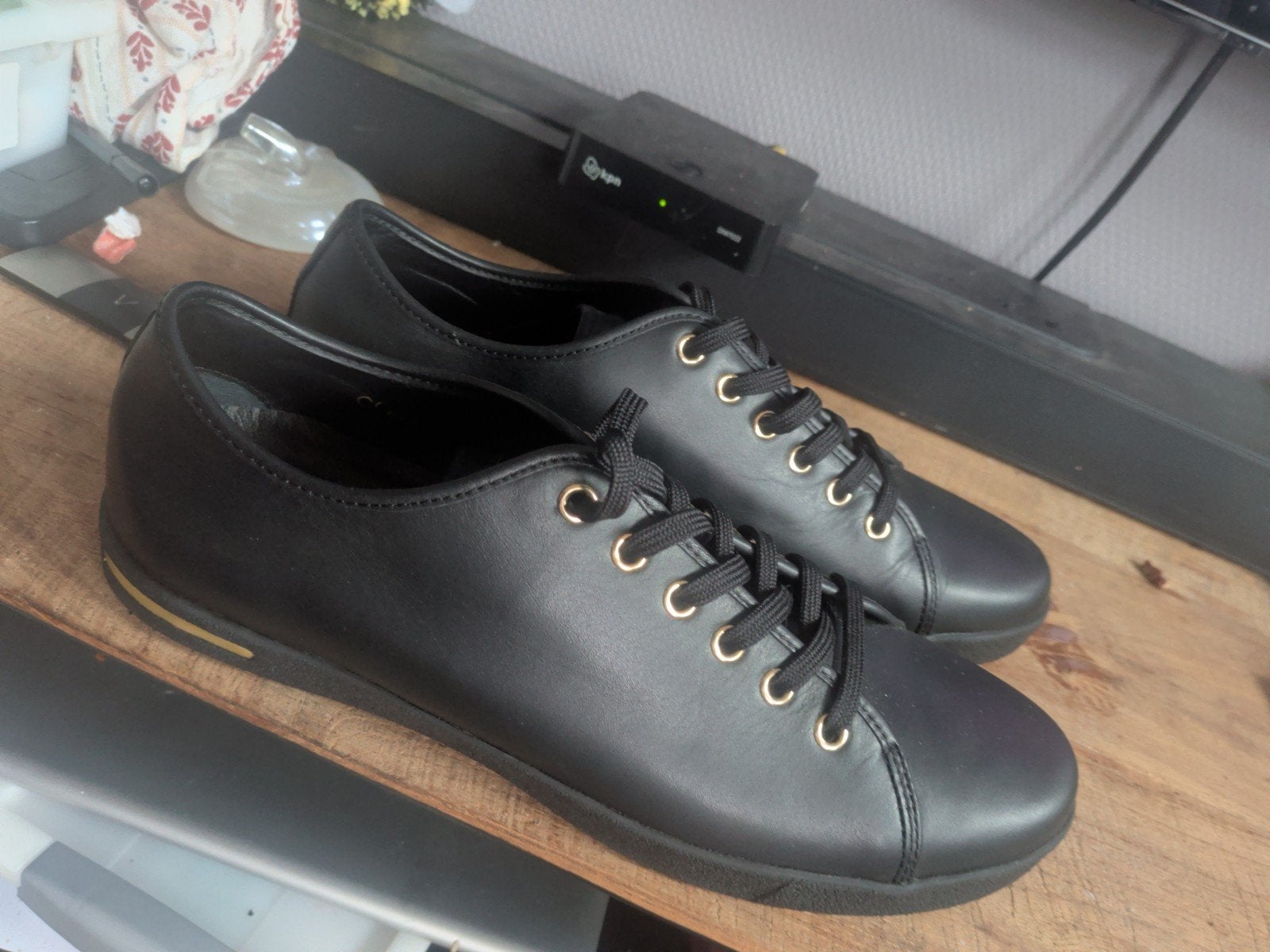 Dolce & Gabbana Zwarte Leren Sneakers, Dolce & Gabbana, Zwart, Ophalen of Verzenden, Sneakers of Gympen