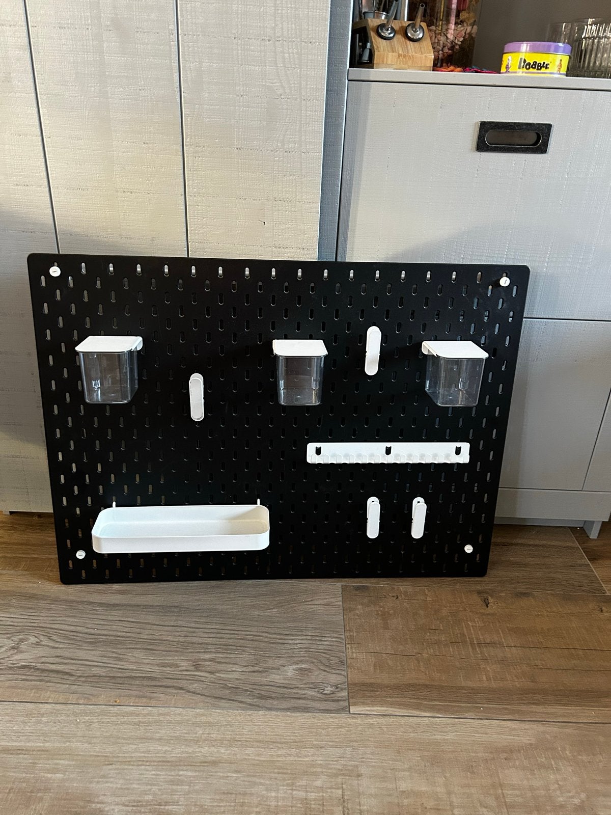 IKEA Skadis Pegboard Zwart met Accessoires, Ophalen, Zo goed als nieuw