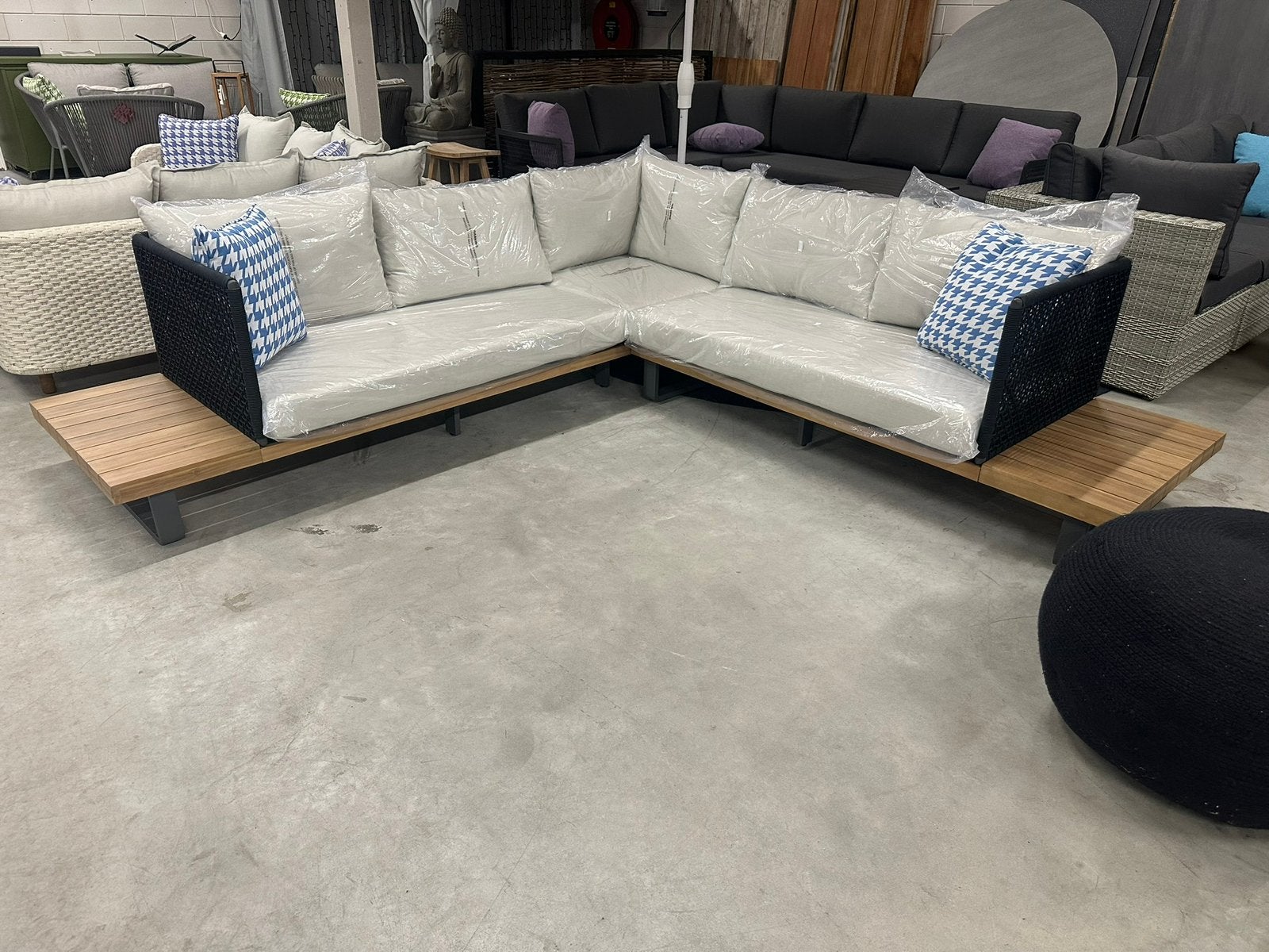Showroom model loungeset rope / hout, Ophalen, Roystore.nl@gmail.com, Loungeset, Roystore