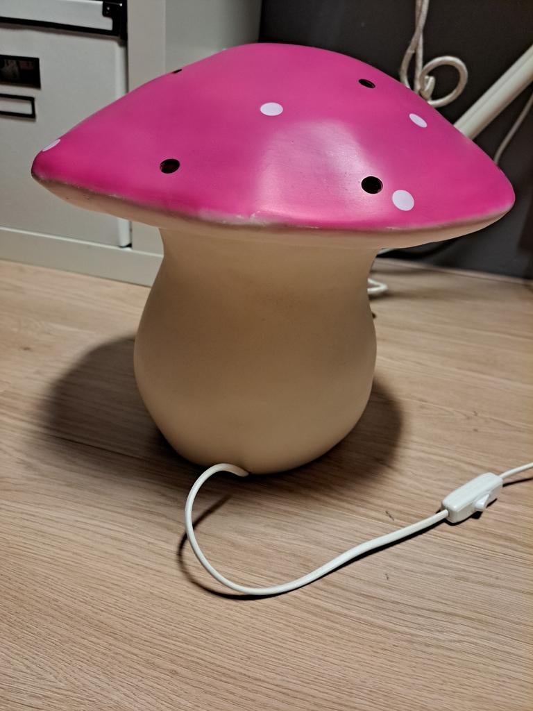 Heico paddestoel lamp roze, Kinderen en Baby's, Kinderkamer | Inrichting en Decoratie, Ophalen, Gebruikt, Lamp