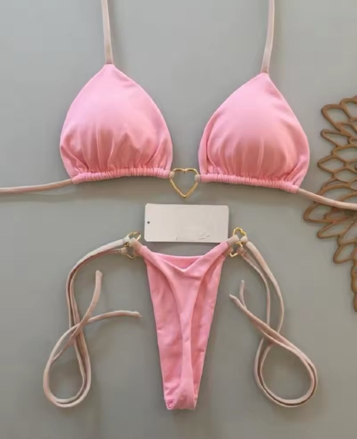 roze string bikini  maat S  nieuw, Verzenden, Nieuw, Roze, Bikini