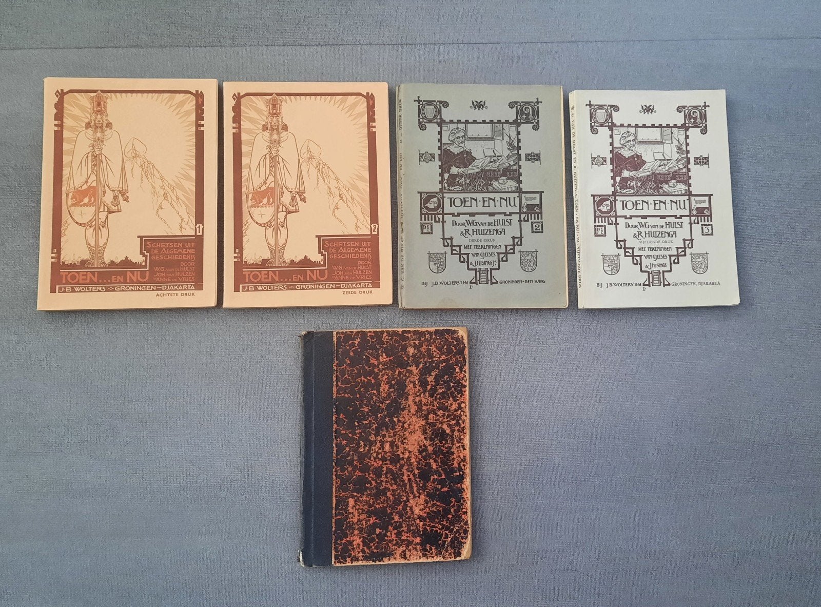 Vintage schoolboeken van W.G. van de Hulst, Ophalen of Verzenden