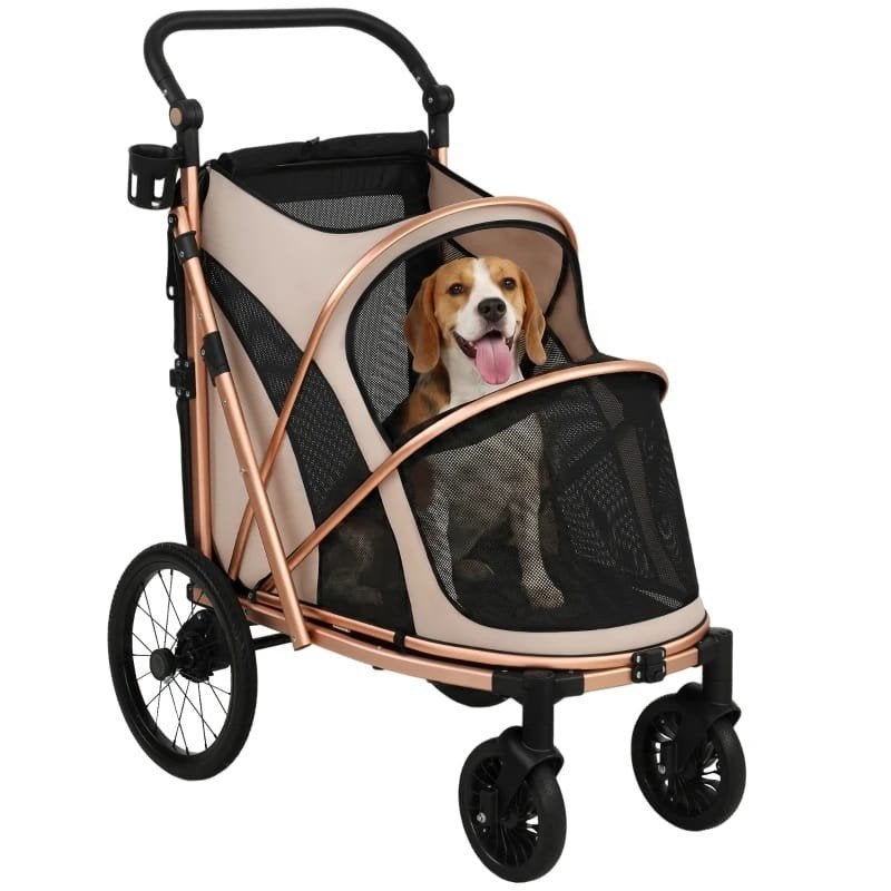 hondenbuggy deluxe hondenkar nieuw brons