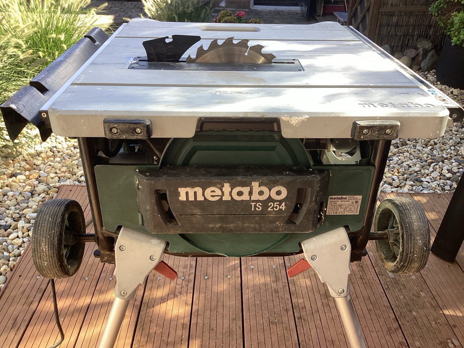 Metabo TS 254 Tafelzaag - Krachtig en Mobiel, Ophalen, Gebruikt, Cirkelzaag, 70 mm of meer