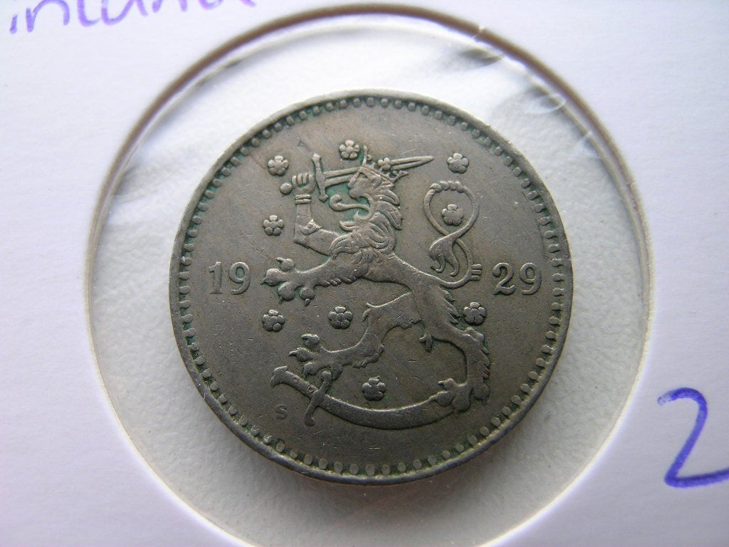 Markka 1929 Finland (nr 2), Ophalen of Verzenden, Overige landen, Losse munt