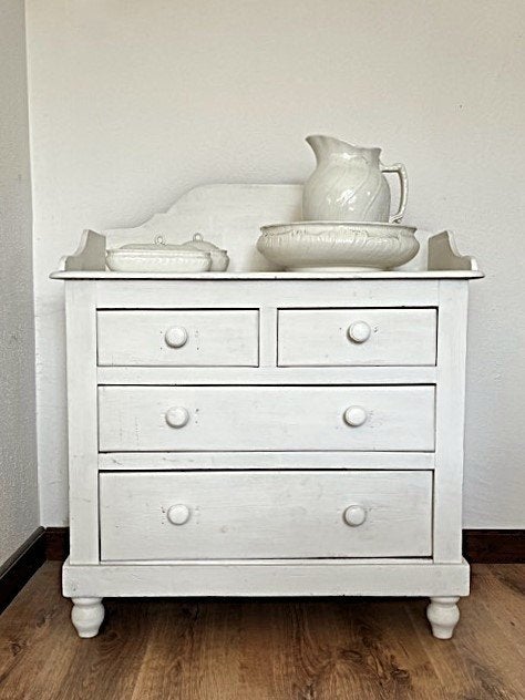 Antiek Grenen geverfde Commode - Ladekast - Wastafelkast, Ophalen