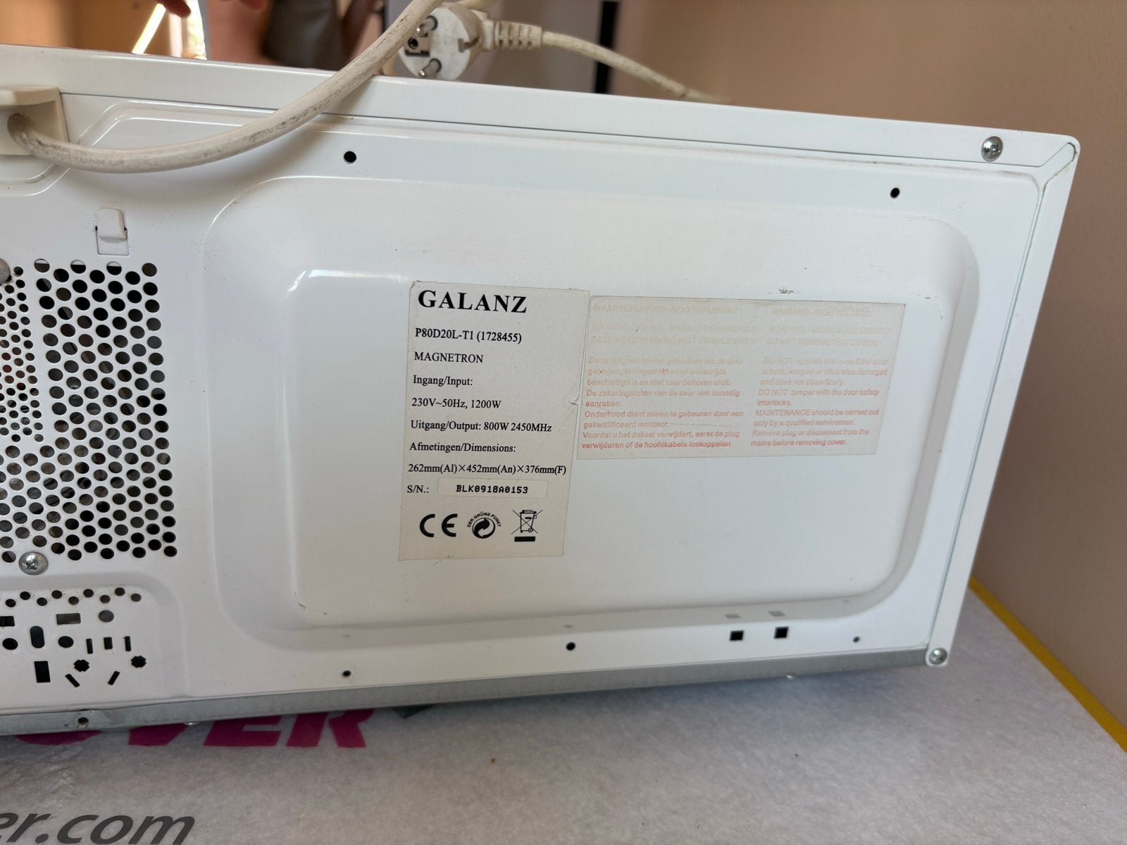 Galanz Magnetron - Compact en Gebruiksvriendelijk, Ophalen, Gebruikt, Minder dan 45 cm, Magnetron