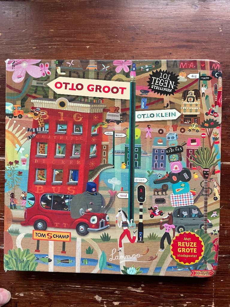 Tom Schamp Otto groot, Otto klein (101 tegenstellingen) 2014, Ophalen of Verzenden, Gelezen, Tom Schamp, Prentenboek