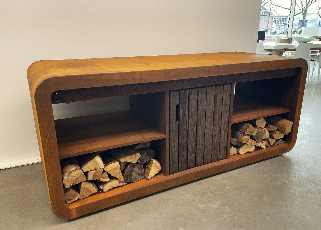 Cortenstaal onderstel, buitenkeuken, werktafel, Ophalen of Verzenden, Nieuw, Houtskool, Vrijstaand