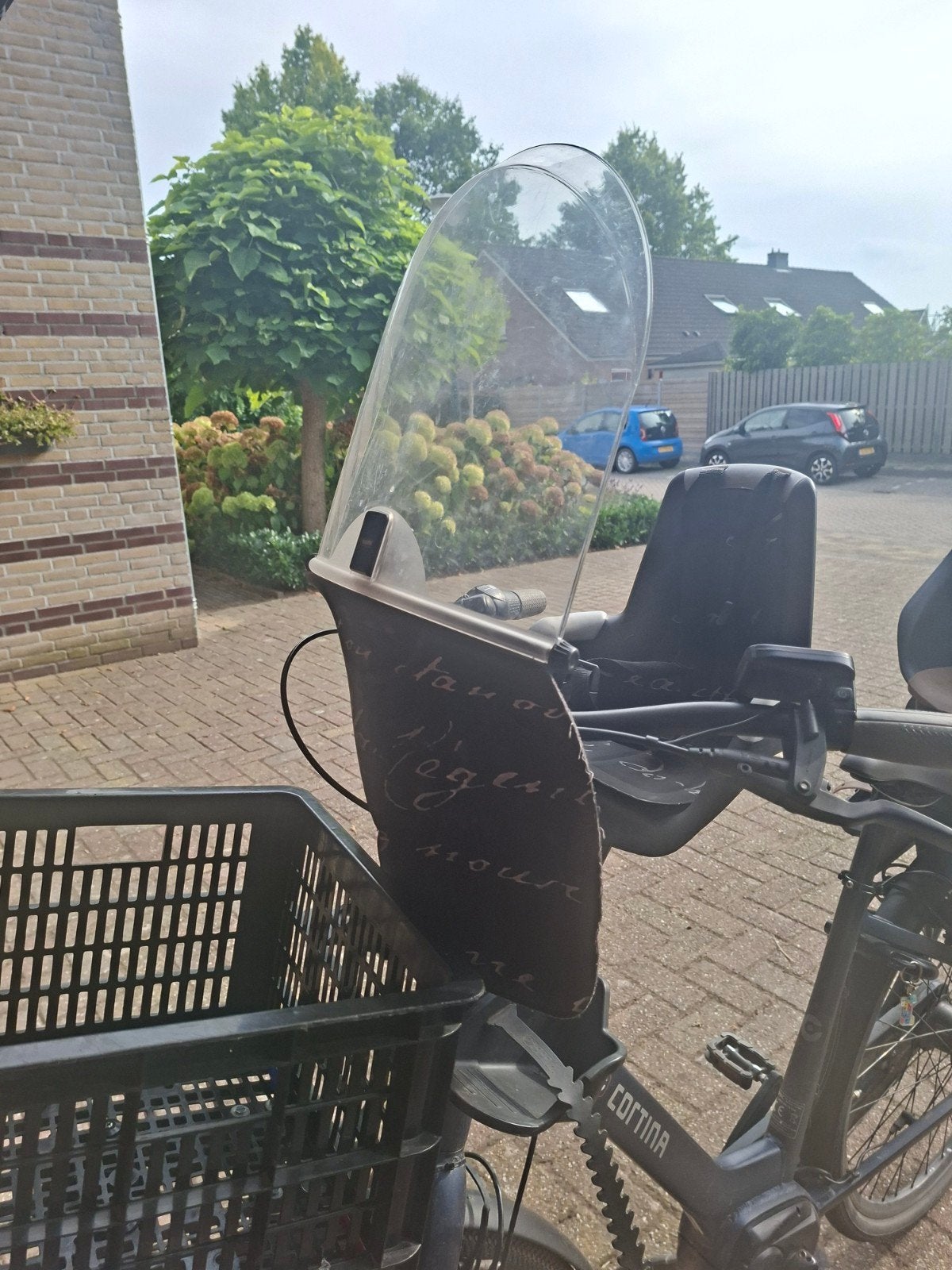 Bobike voorzitje met regenscherm - gebruikt, goede staat, Ophalen, Voorzitje, Bobike, 0 t/m 13 kg